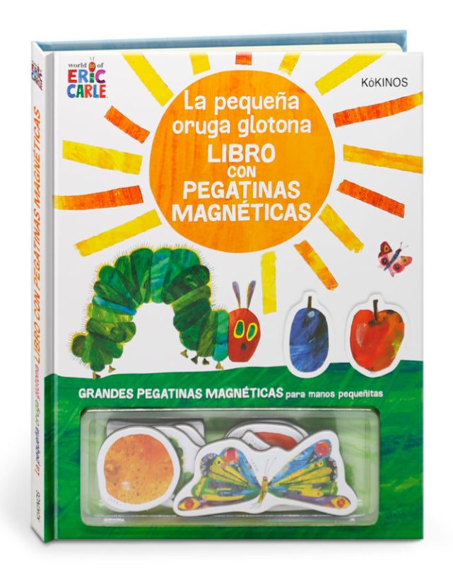 LA PEQUEÑA ORUGA GLOTONA LIBRO CON PEGATINAS MAGNÉTICAS