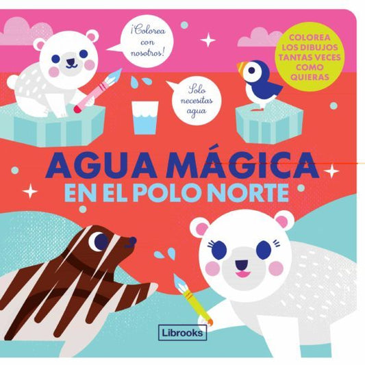 Portada cuento para colorear con agua Agua mágica en el Polo Norte