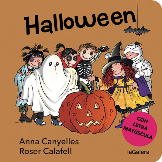 Portada cuento infantil Halloween con letra mayúscula