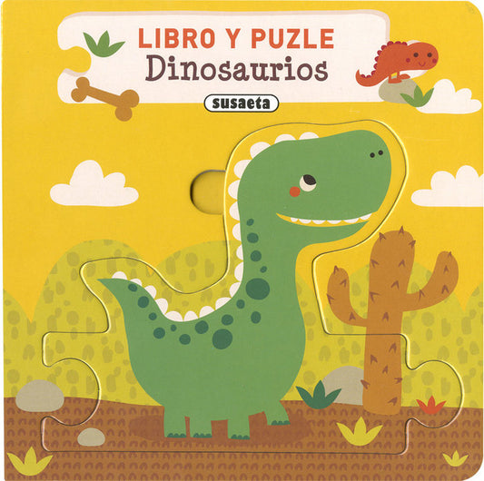 PORTADA LIBRO Y PUZLE DINOSAURIOS