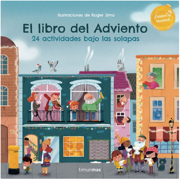 Portada calendario de adviento El libro de adviento 24 actividades bajo las solapas