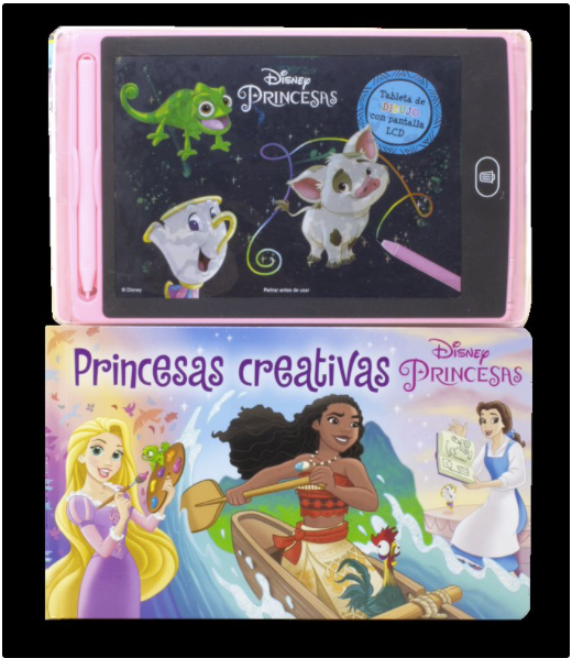 DISNEY. PRINCESAS CREATIVAS Libro con pantalla LCD multicolor