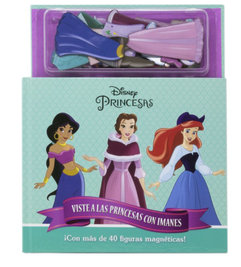 PRINCESAS VISTE A LAS PRINCESAS CON IMANES. Libro magnético