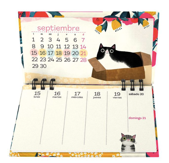 CALENDARIO DE ESCRITORIO PLANET CATS 2025