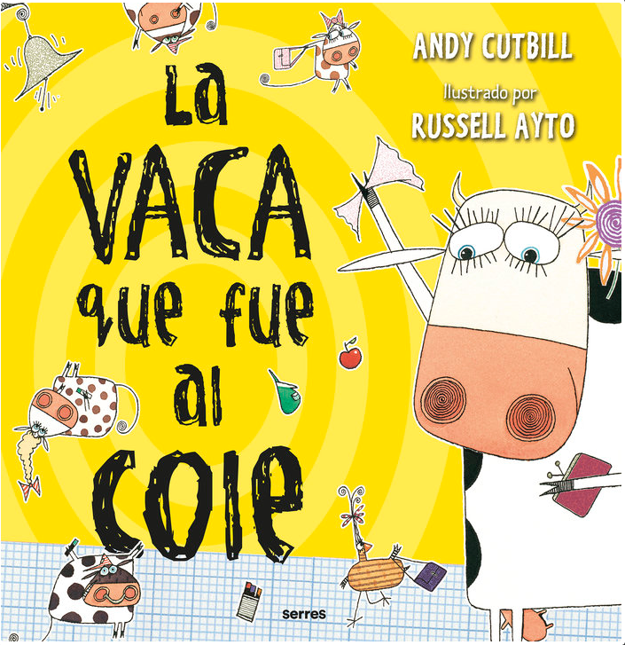 Portada cuento infantil La vaca que fue al cole