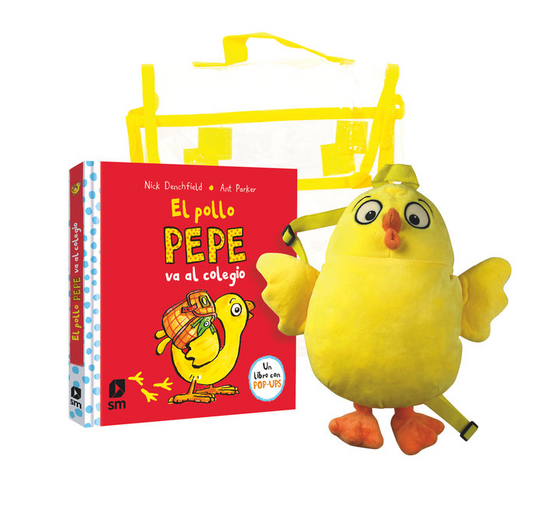 EL POLLO PEPE VA AL COLEGIO + PELUCHE