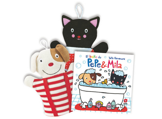 PACK EL BAÑO DE PEPE Y MILA + MANOPLAS