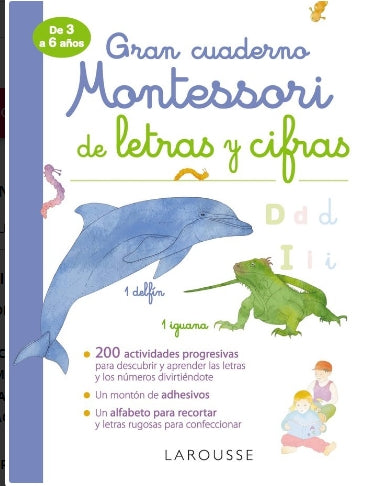 GRAN CUADERNO MONTESSORI DE LETRAS Y CIFRAS