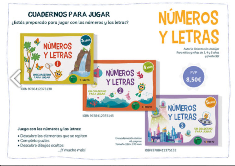 NÚMEROS Y LETRAS 2 UN CUADERNO PARA JUGAR (4 AÑOS)