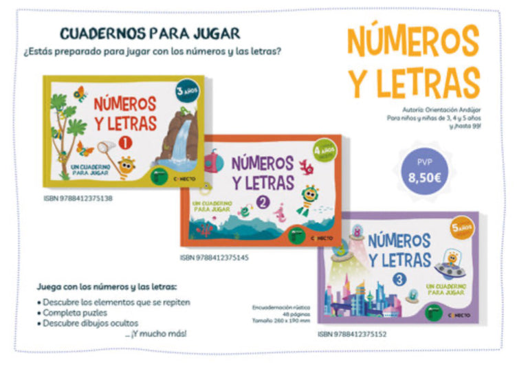 NÚMEROS Y LETRAS 1 UN CUADERNO PARA JUGAR (3 AÑOS)